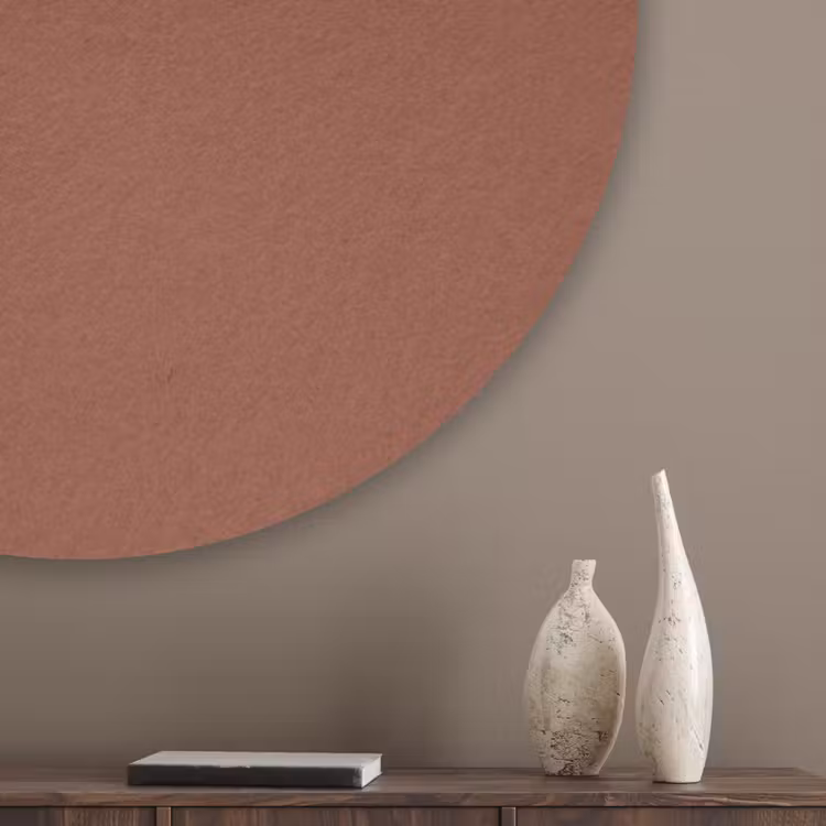 Burnt - Mahogany - Terracotta Akoestische PET Vilt - Rond klein 838 -sfeer5_closeup