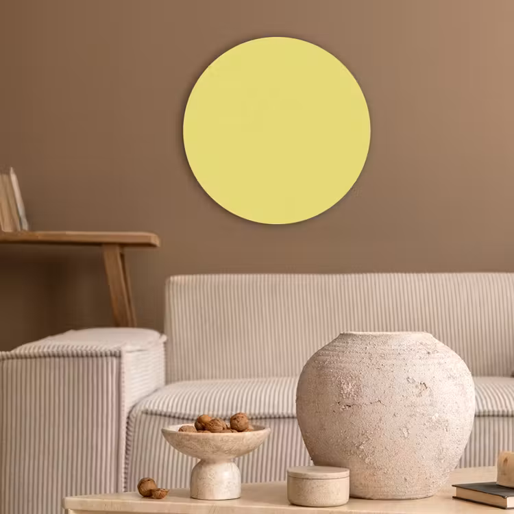Buttery - Beige - Geel Akoestische PET Vilt - Rond klein 838 -sfeer1