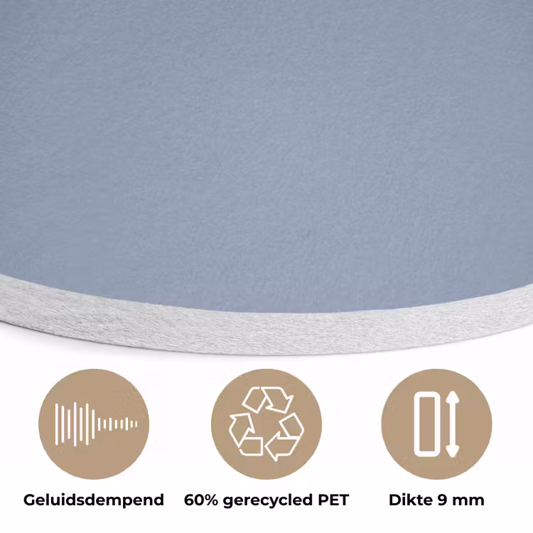 Canary - Champ - Blauw Akoestische PET Vilt - Rond klein 838 -closeup_NL