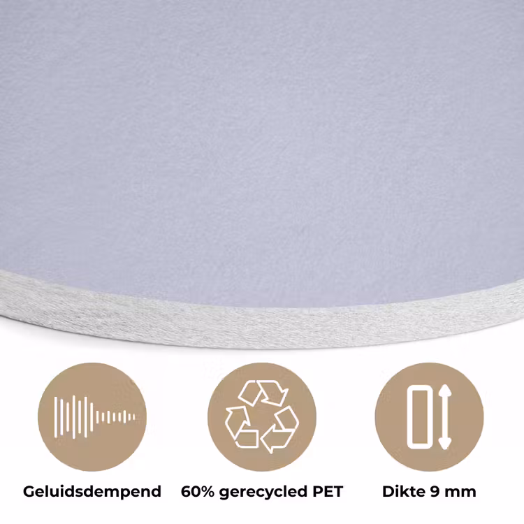 Chalky - Lavender - Paars Akoestische PET Vilt - Rond klein 838 -closeup_NL