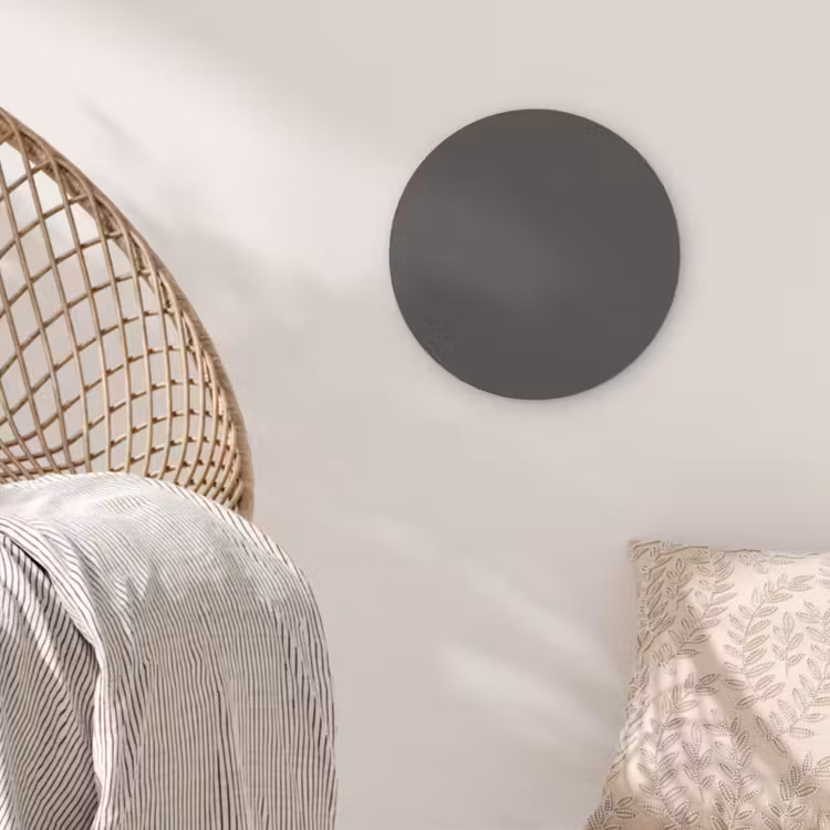 Charcoal - Grijs- Grey Akoestische PET Vilt - Rond klein 838 -sfeer4