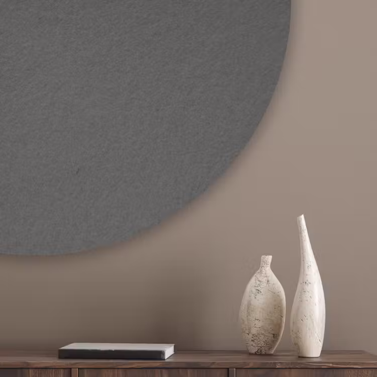Charcoal - Grijs- Grey Akoestische PET Vilt - Rond klein 838 -sfeer5_closeup
