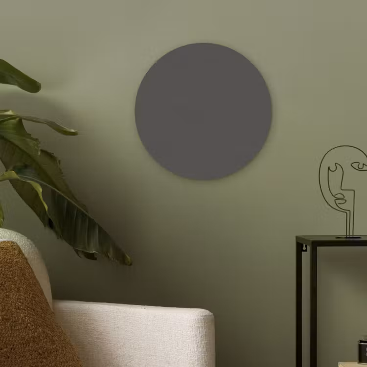 Charcoal - Grijs- Grey Akoestische PET Vilt - Rond klein 838 -sfeer2