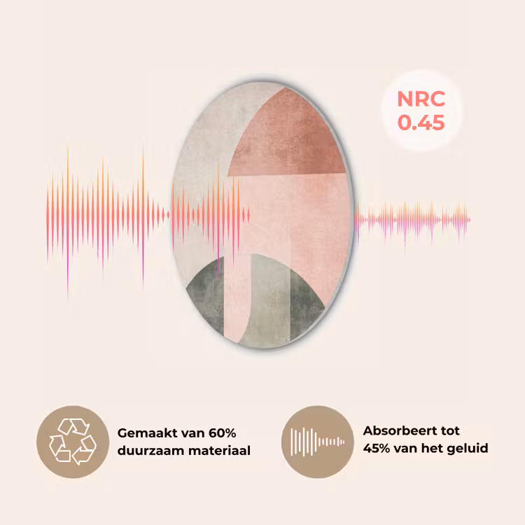 Cirkel - Abstract - Roze Akoestische PET Vilt - Rond klein -USP_NL