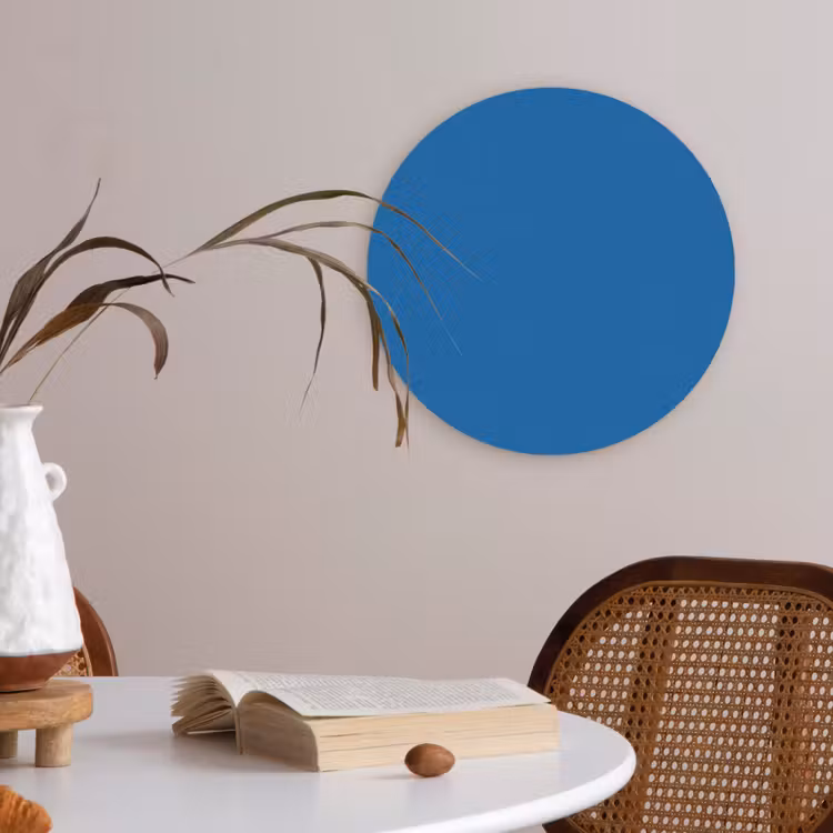 Classic - Azure - Blauw Akoestische PET Vilt - Rond klein 838 -sfeer3