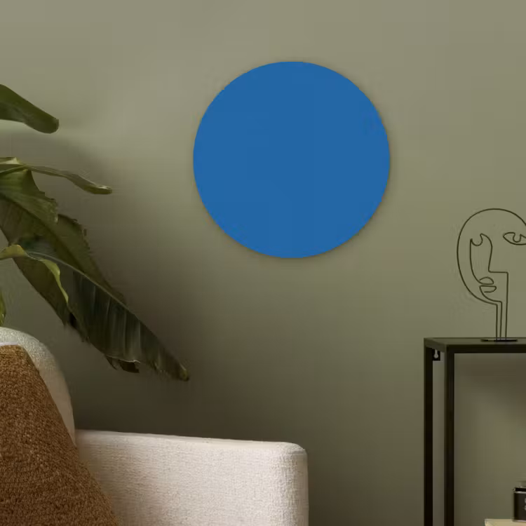 Classic - Azure - Blauw Akoestische PET Vilt - Rond klein 838 -sfeer2