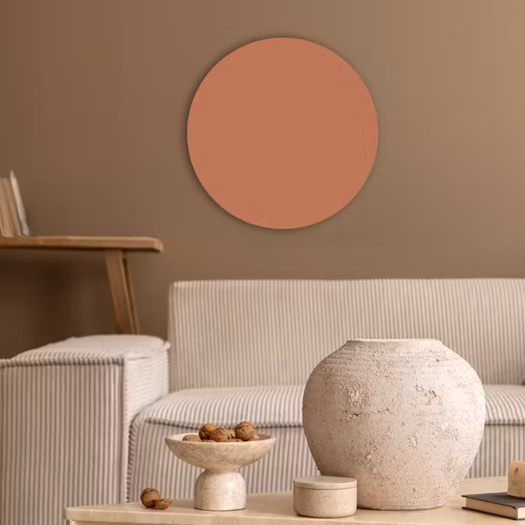 Classic - Terracotta - Oranje Akoestische PET Vilt - Rond klein 838 -sfeer1