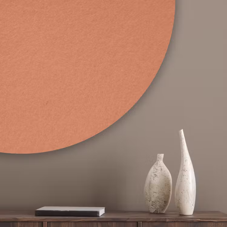 Classic - Terracotta - Oranje Akoestische PET Vilt - Rond klein 838 -sfeer5_closeup