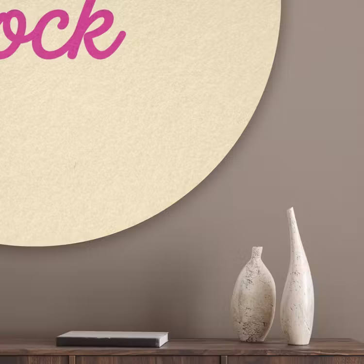 Cocktail O'Clock - Geel - Retro Akoestische PET Vilt - Rond klein -sfeer5_closeup