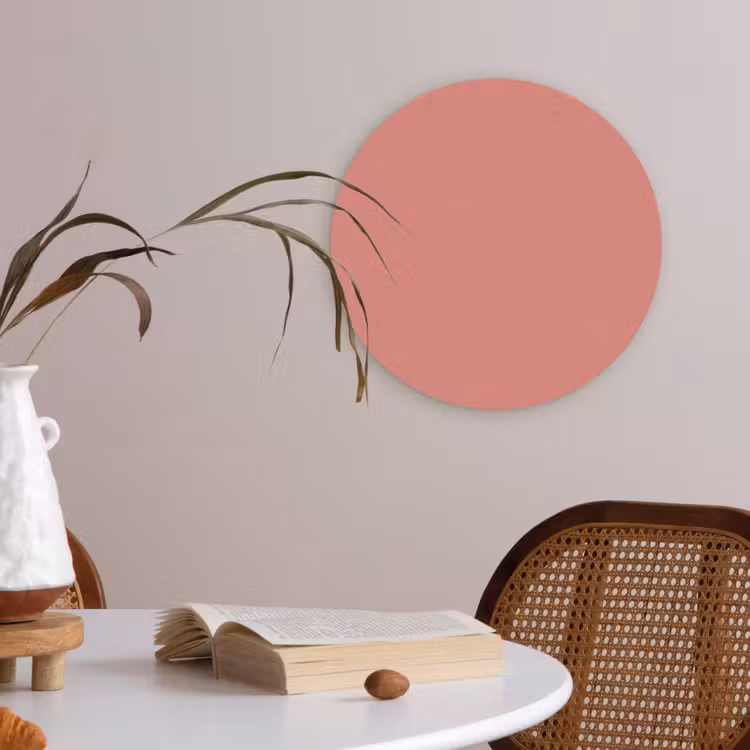 Coral - Reef - Rood Akoestische PET Vilt - Rond klein 838 -sfeer3