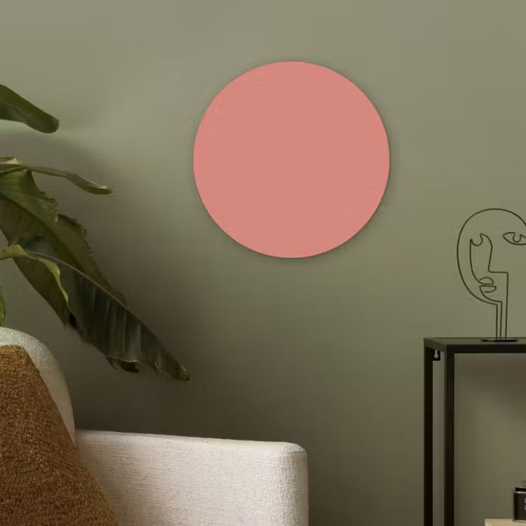 Coral - Reef - Rood Akoestische PET Vilt - Rond klein 838 -sfeer2