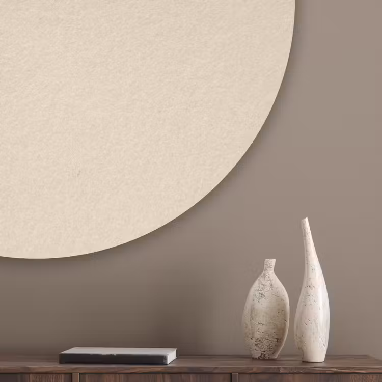 Cream - Nude - Neutraal Akoestische PET Vilt - Rond klein 838 -sfeer5_closeup