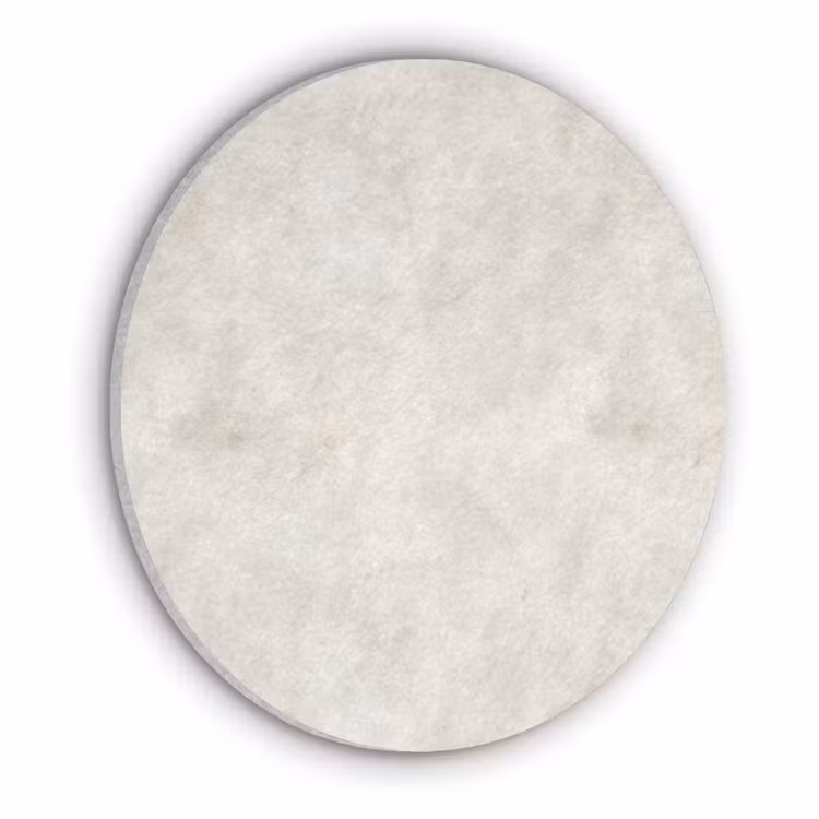 Crèmebeige - Marmer - Aders Akoestische PET Vilt - Rond klein 838 -3d