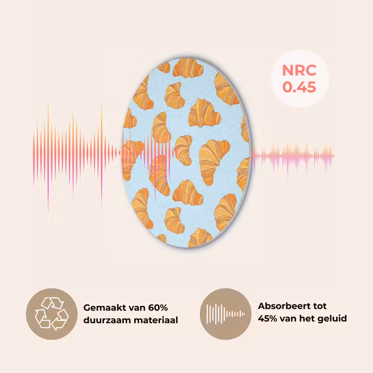 Croissant - Speels - Blauw Akoestische PET Vilt - Rond klein 838 -USP_NL