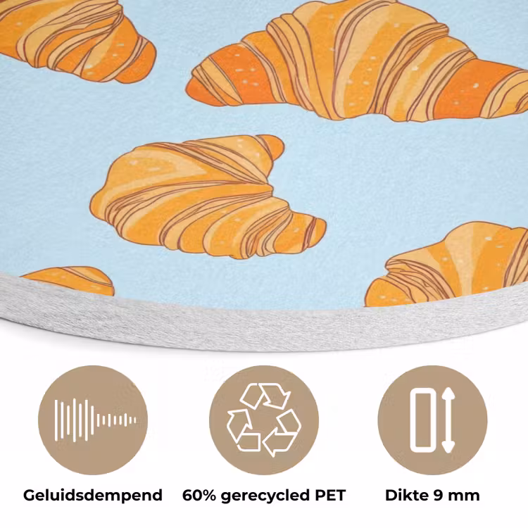 Croissant - Speels - Blauw Akoestische PET Vilt - Rond klein 838 -closeup_NL
