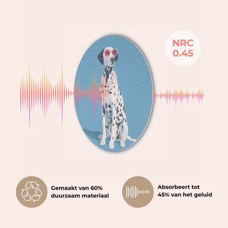 Dalmatiër - Zonnebril - Blauw Akoestische PET Vilt - Rond klein -USP_NL