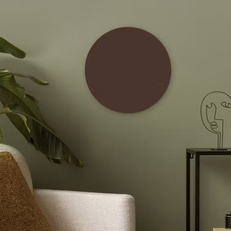 Dark - Chocolate - Bruin Akoestische PET Vilt - Rond klein 838 -sfeer2