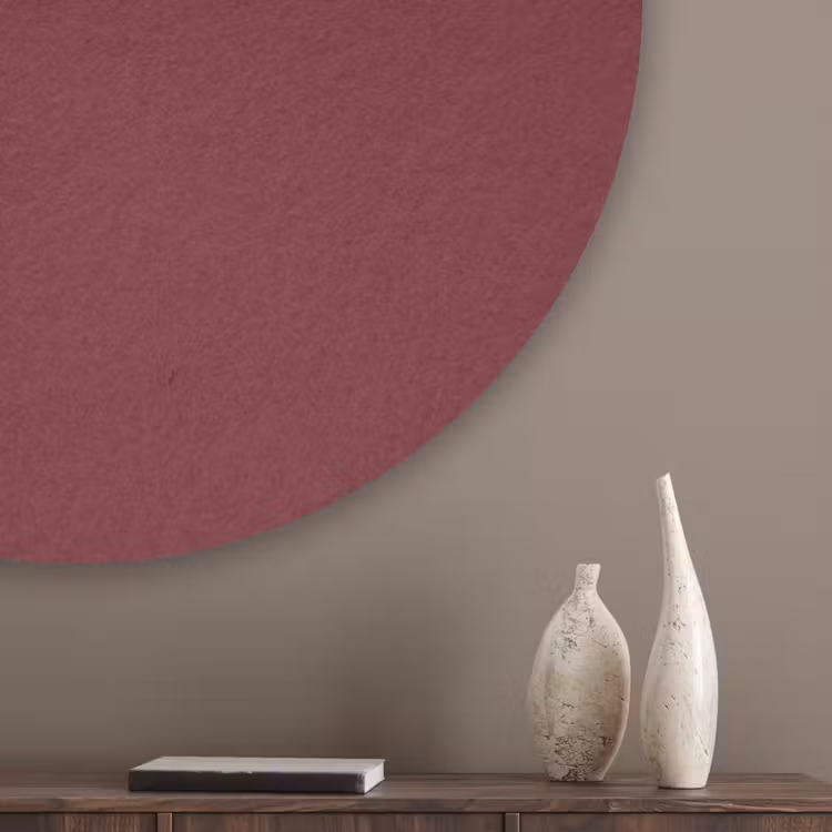 Dark - Garnet - Rood Akoestische PET Vilt - Rond klein 838 -sfeer5_closeup