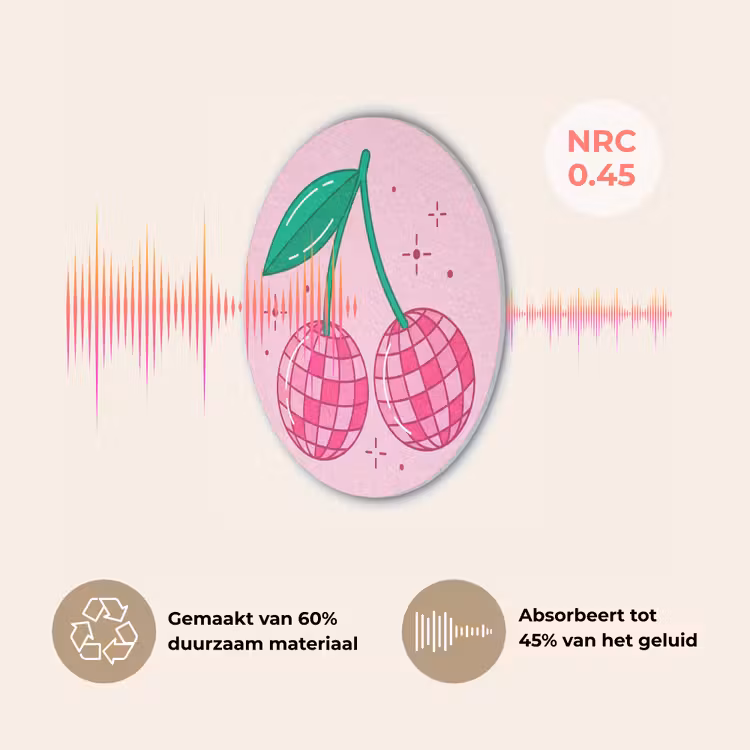 Decoratie - Disco-bal - Feest - Roze Akoestische PET Vilt - Rond klein -USP_NL