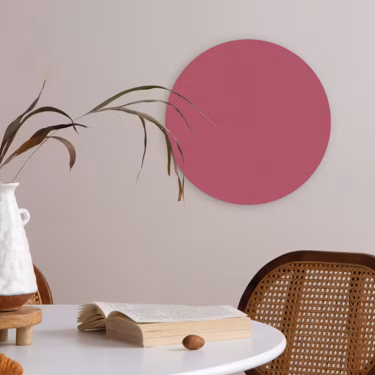 Deep - Berry - Rood Akoestische PET Vilt - Rond klein 838 -sfeer3