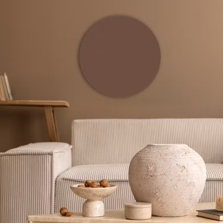 Deep - Clay - Brown - Bruin Akoestische PET Vilt - Rond klein 838 -sfeer1