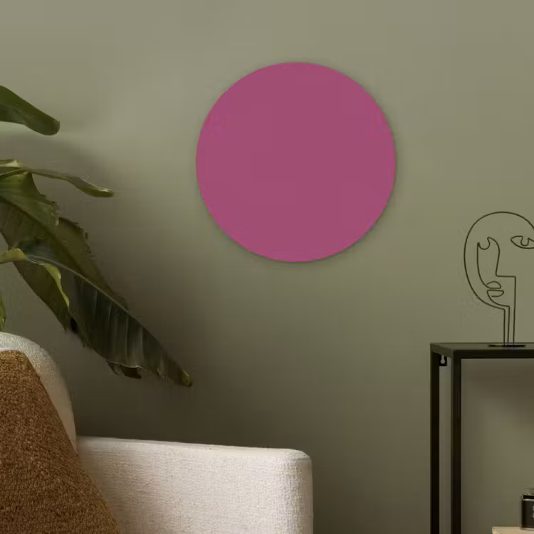 Deep - Magenta - Paars Akoestische PET Vilt - Rond klein 838 -sfeer2