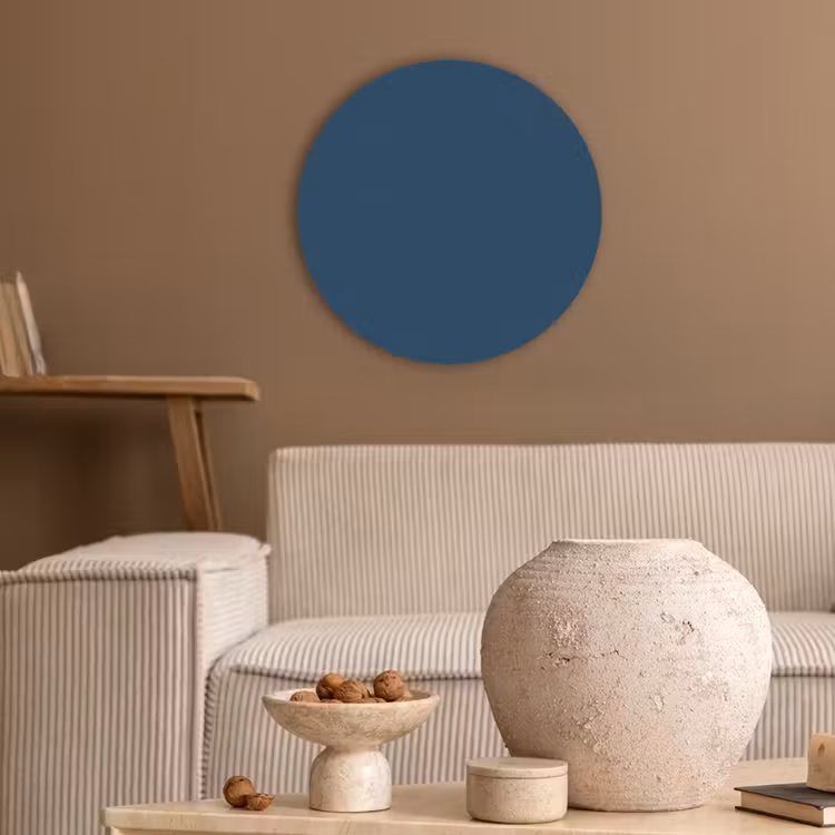 Deep - Ocean - Blauw Akoestische PET Vilt - Rond klein 838 -sfeer1