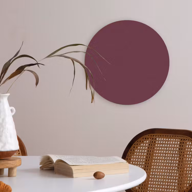 Deep - Plum - Paars Akoestische PET Vilt - Rond klein 838 -sfeer3