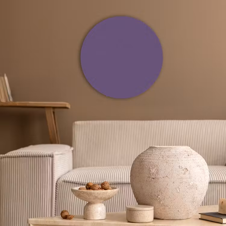 Deep - Plum - Paars Akoestische PET Vilt - Rond klein 838 -sfeer1