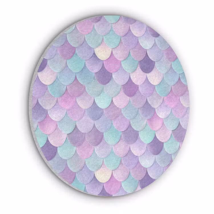 Dromerig - Zeemeermin - Pastel Akoestische PET Vilt - Rond klein 838 -3d