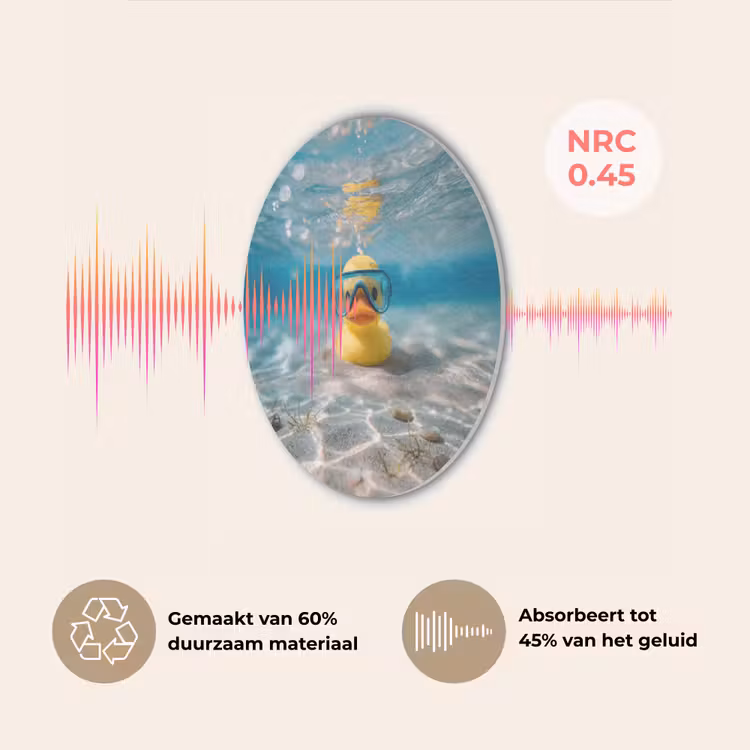Duikbril - Eend - Water Akoestische PET Vilt - Rond klein -USP_NL