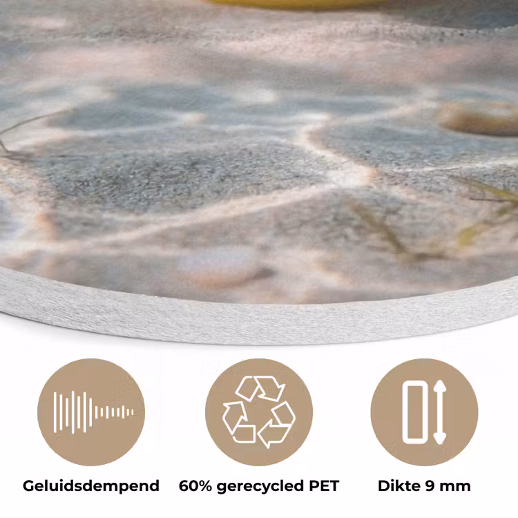 Duikbril - Eend - Water Akoestische PET Vilt - Rond klein -closeup_NL