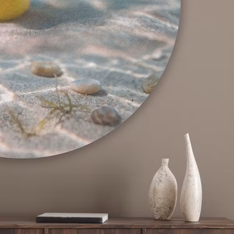 Duikbril - Eend - Water Akoestische PET Vilt - Rond klein -sfeer5_closeup