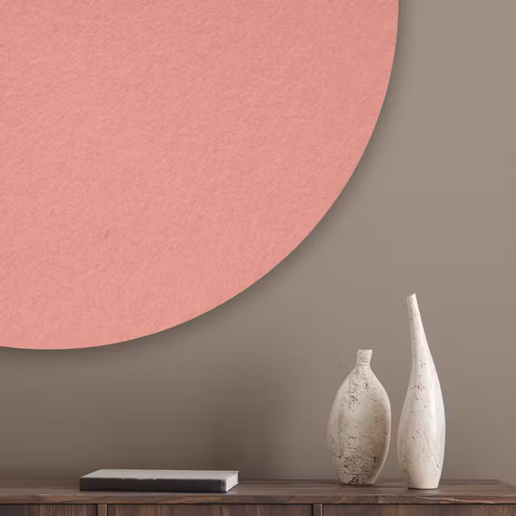 Dusty - Peach - Koraal Akoestische PET Vilt - Rond klein 838 -sfeer5_closeup