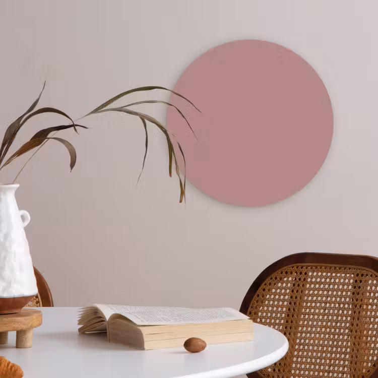 Dusty - Rose - Roze Akoestische PET Vilt - Rond klein 838 -sfeer3
