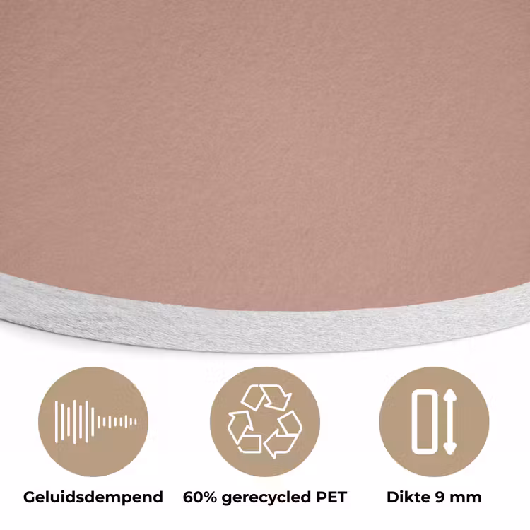 Earthy - Blusher - Roze Akoestische PET Vilt - Rond klein 838 -closeup_NL
