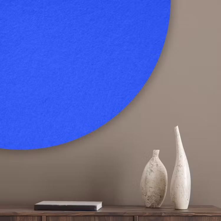Electric - Blue - Blauw Akoestische PET Vilt - Rond klein 838 -sfeer5_closeup