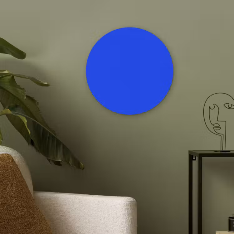 Electric - Blue - Blauw Akoestische PET Vilt - Rond klein 838 -sfeer2