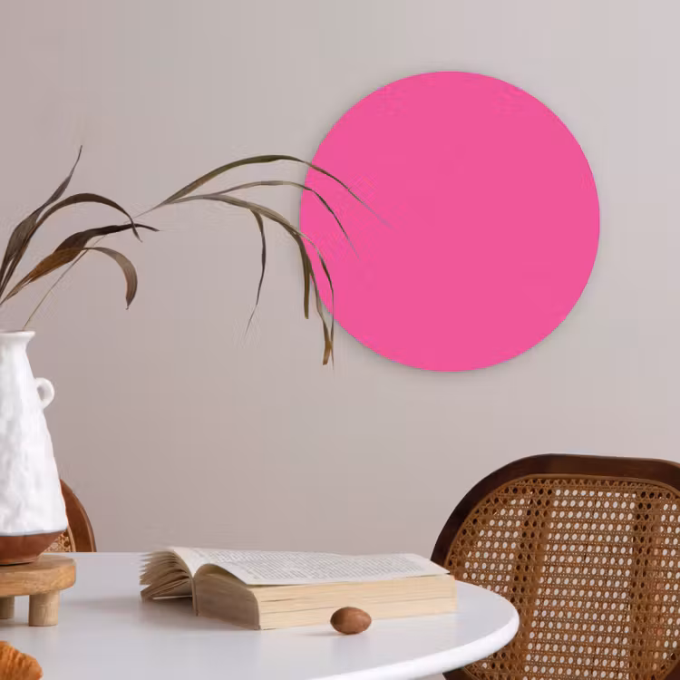 Electric - Magenta - Roze Akoestische PET Vilt - Rond klein 838 -sfeer3
