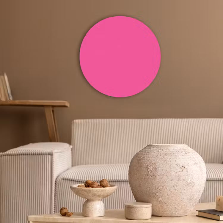 Electric - Magenta - Roze Akoestische PET Vilt - Rond klein 838 -sfeer1
