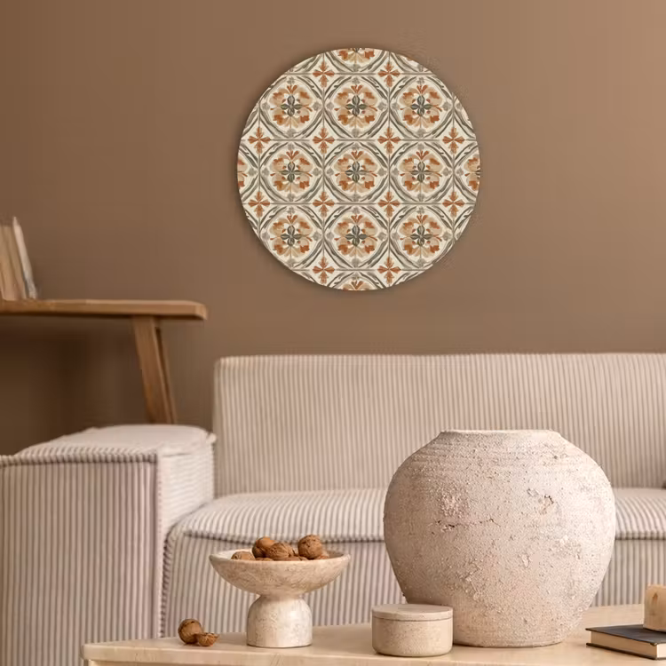 Elegant - Antiek - Kleurrijk Akoestische PET Vilt - Rond klein 838 -sfeer1