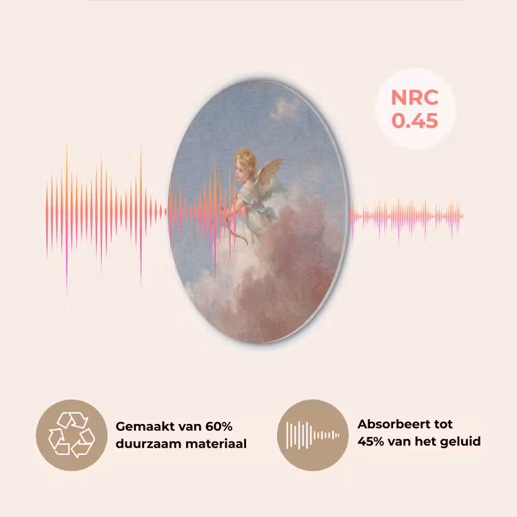Engel - Pijl en boog - Mythologie - Klassiek Akoestische PET Vilt - Rond klein -USP_NL