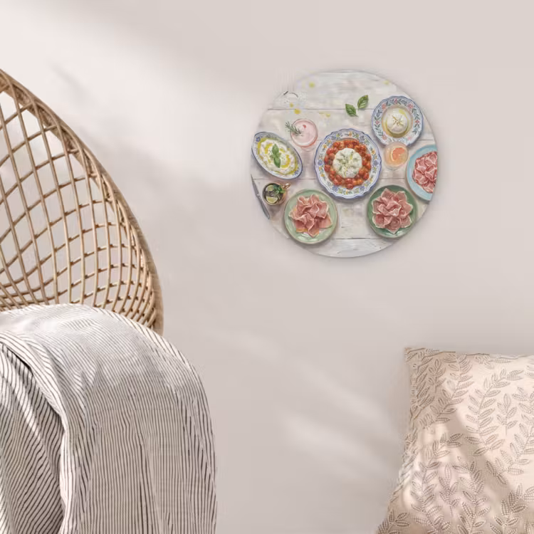 Eten - Tafel - Divers - Modern Akoestische PET Vilt - Rond klein -sfeer4