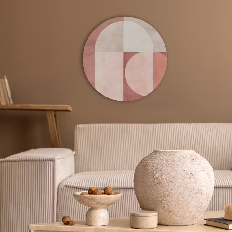 Figuren - Abstract - Roze Akoestische PET Vilt - Rond klein -sfeer1