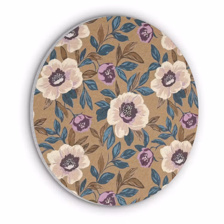 Floraal - Stilleven - Kleurrijk Akoestische PET Vilt - Rond klein 838 -3d