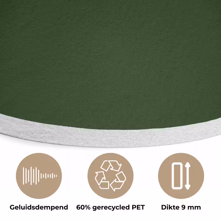 Forest - Green - Groen Akoestische PET Vilt - Rond klein 838 -closeup_NL