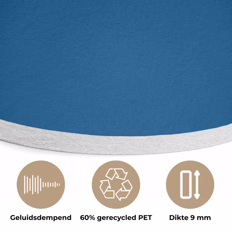 Free - Groove - Blauw Akoestische PET Vilt - Rond klein 838 -closeup_NL