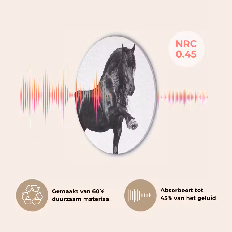 Fries - Hengst - Modern Akoestische PET Vilt - Rond klein -USP_NL