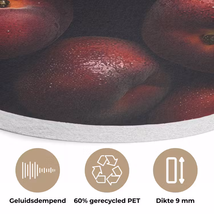 Fruit - Close up - Nectarines Akoestische PET Vilt - Rond klein -closeup_NL