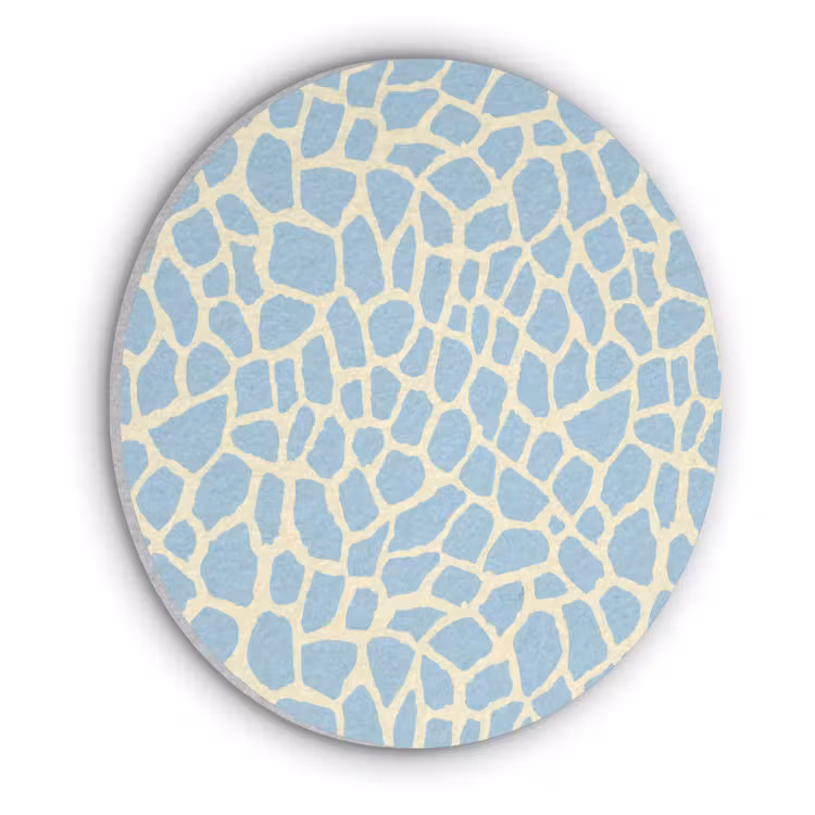 Giraf - Modern - Blauw Akoestische PET Vilt - Rond klein 838 -3d